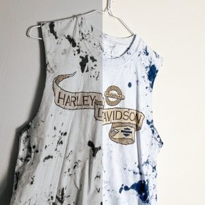 [SOLD] XL Harley Davidson Cut Off White Tank Tee